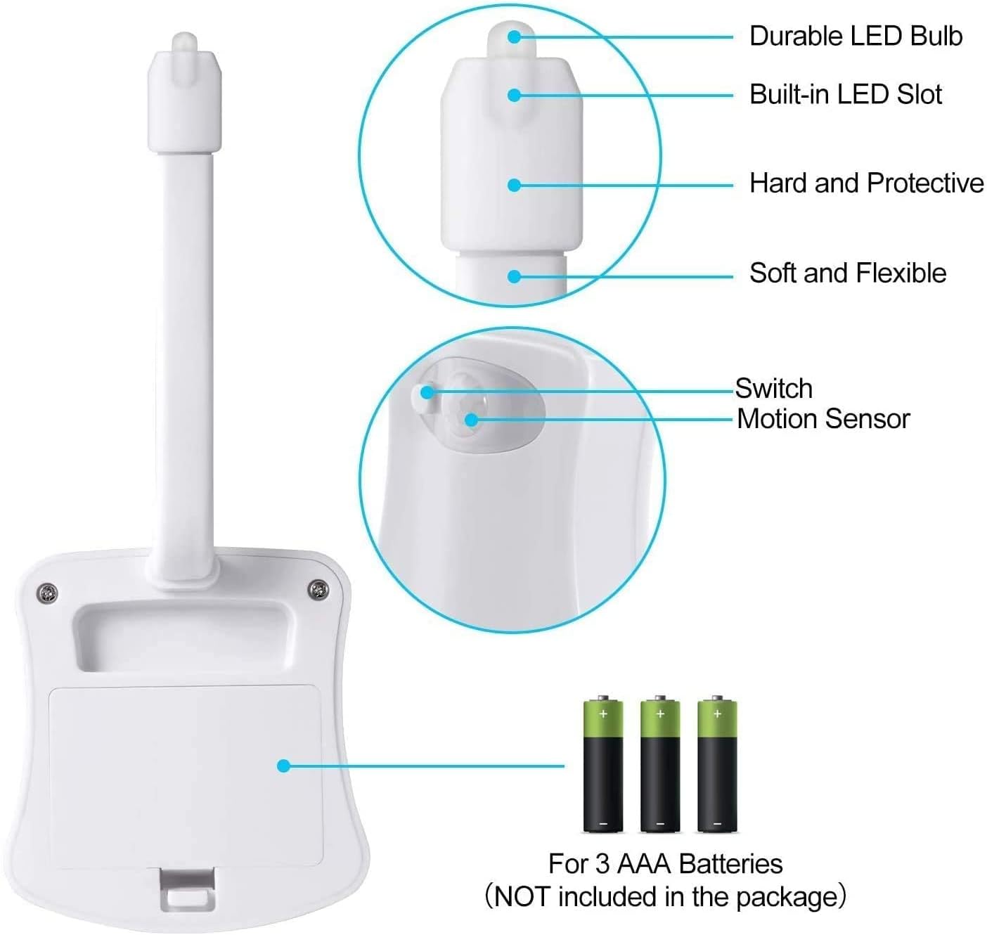 SUNNEST Toilet Night Light, Toilet Light with Motion Sensor LED 8 Colors Changing Toilet Bowl Light Bathroom Night Light for Washroom Cool Fun Gadgets Elderly Parents gift Ideas, Fits Any Toilet