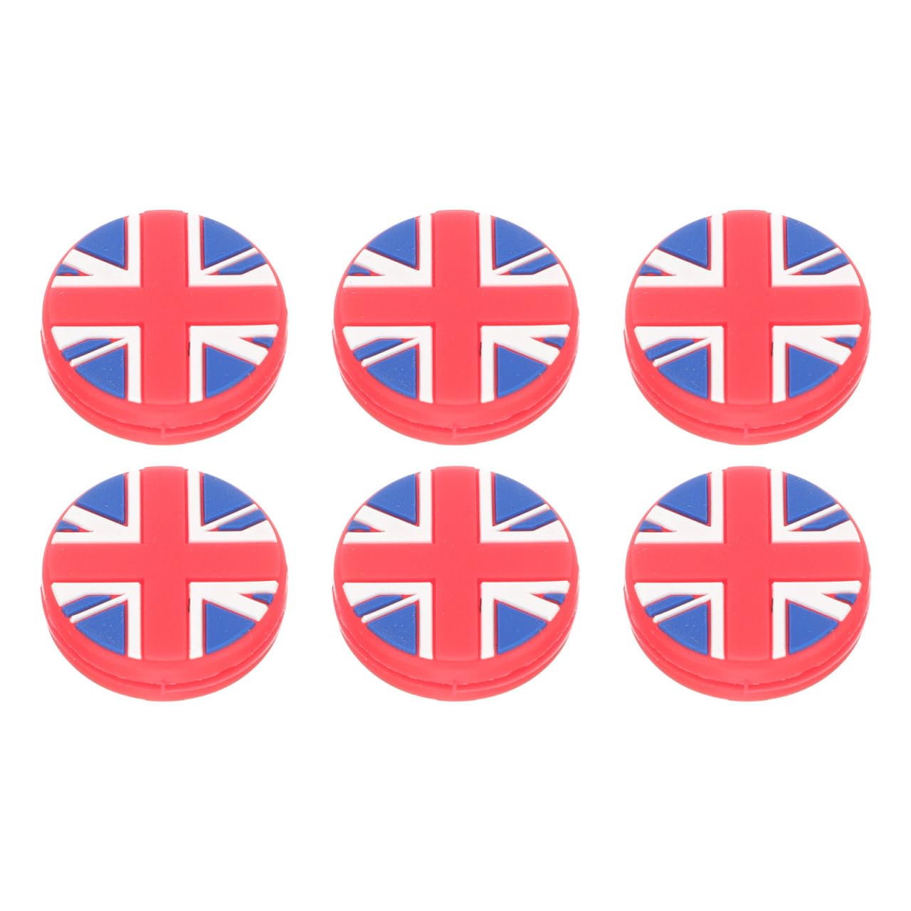 VICASKY Tennis Shock Absorber 6Pcs Silicone Vibration Dampeners with National Flag Design for Tennis Rackets Sports Accessories