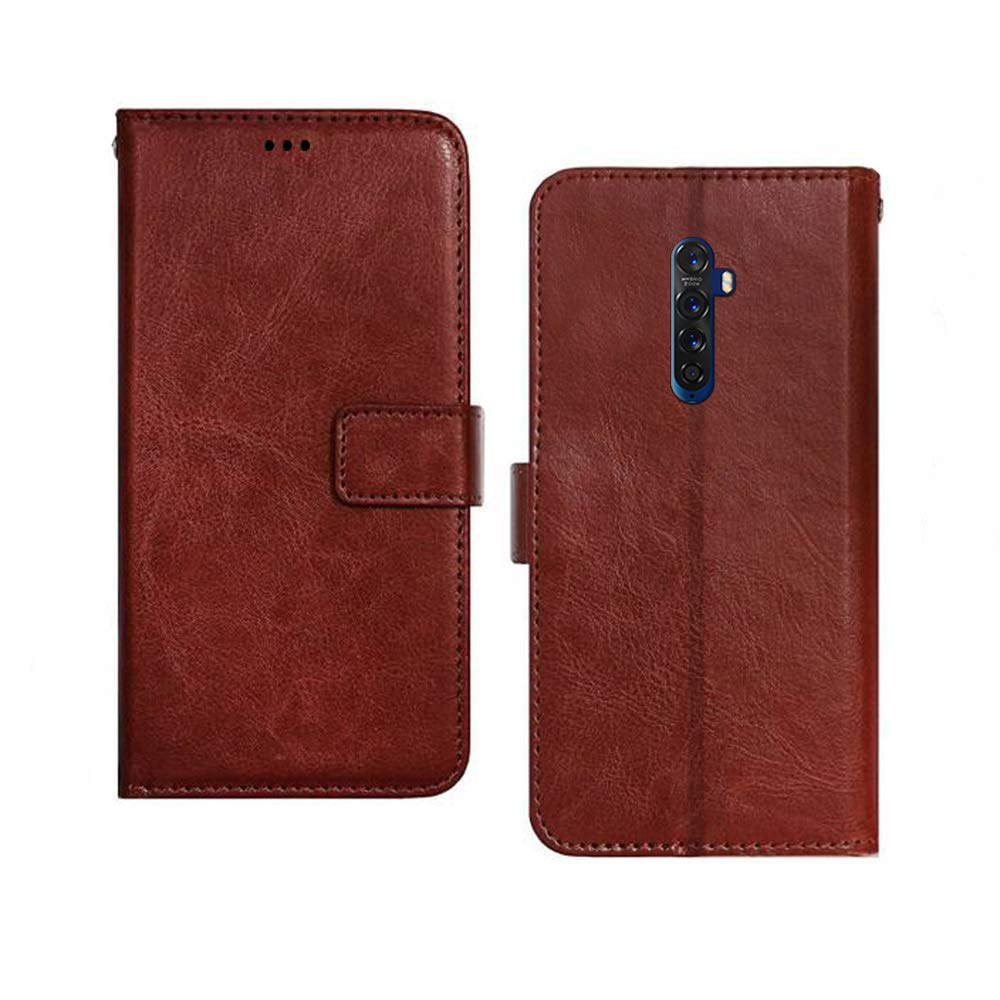 Inktree Oppo Reno 2 Flip Case | Premium Leather Finish | with Card Pockets | Wallet Stand |Complete Protection Flip Cover for Oppo Reno 2 - Brown (B08XQXT8MJ) Amazon Price History, Amazon Price Tracker