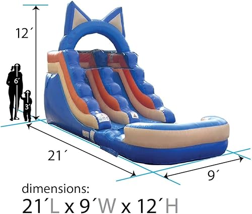 Miniatura 2 de Inflatable Water Slide for Kids & Toddlers with Inflatable Pool, Backyard, Park or Commercial Use, Outdoor Water Play, Includes Blower Stakes,