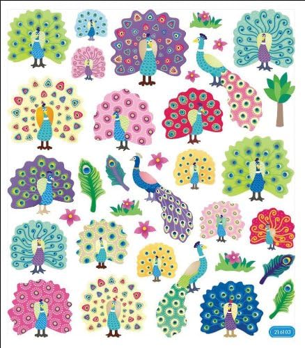 Amazon 複数の色のステッカー孔雀の素晴らしさ シール ステッカー おもちゃ Amazon 複数の色のステッカー孔雀の素晴らしさ シール ステッカー おもちゃ