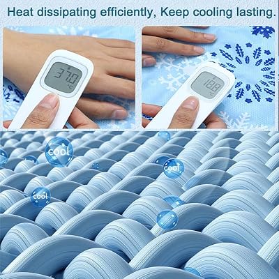 Upgraded Dog Cooling Mat 23.62 x 19.68 Pet Summer Self-Cooling Pad Easy Washable Comfortable Cooling Sleeping Bed for Dogs and Cats (L for Pets Under 44lb)