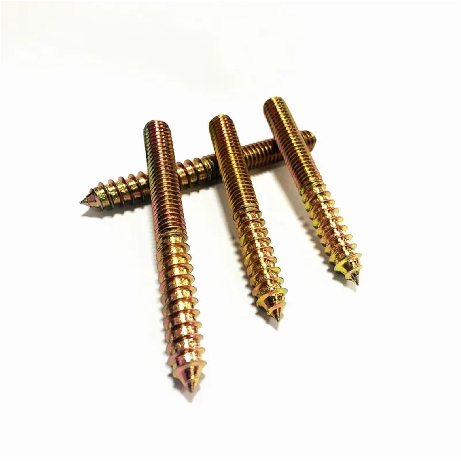 Tornillos de pasador de doble extremo, pernos de suspensión autorroscantes M8 M10 60-120 mm Acero al carbono Paquete de 50