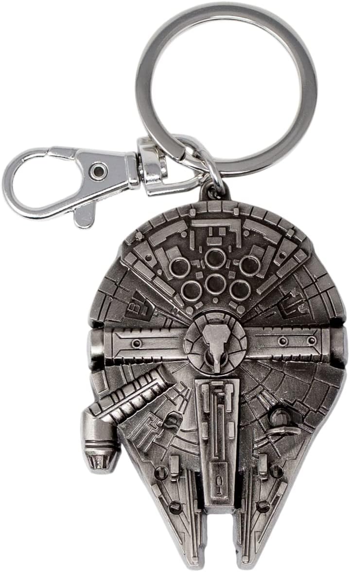 Star Wars Millennium Falcon Pewter Key Ring,Silver,Large