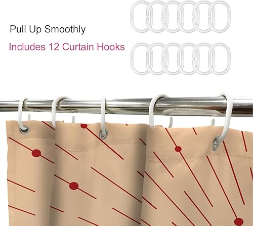 Miniatura 4 de Ufeela Cortina de ducha de vaquero occidental, de 60 pulgadas de ancho x 72 pulgadas de alto, abstracto, bohemio, puesta de sol, cactus, paisaje