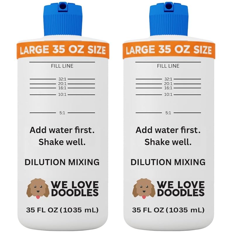 Garrafa para Diluição de Shampoo para Cães We Love Doodles, Pacote com 2