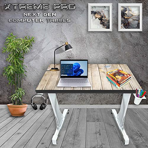 Image of Xtreme PRO Direct Theme Printed Desk Top. Gaming, Work & Study Desk. Large for PC, Dual Monitors, iMac, and Laptops. Carbon Steel & 18mm Engineered Wood. White Stand Desk. 3 Feet-XPW3 CT-272