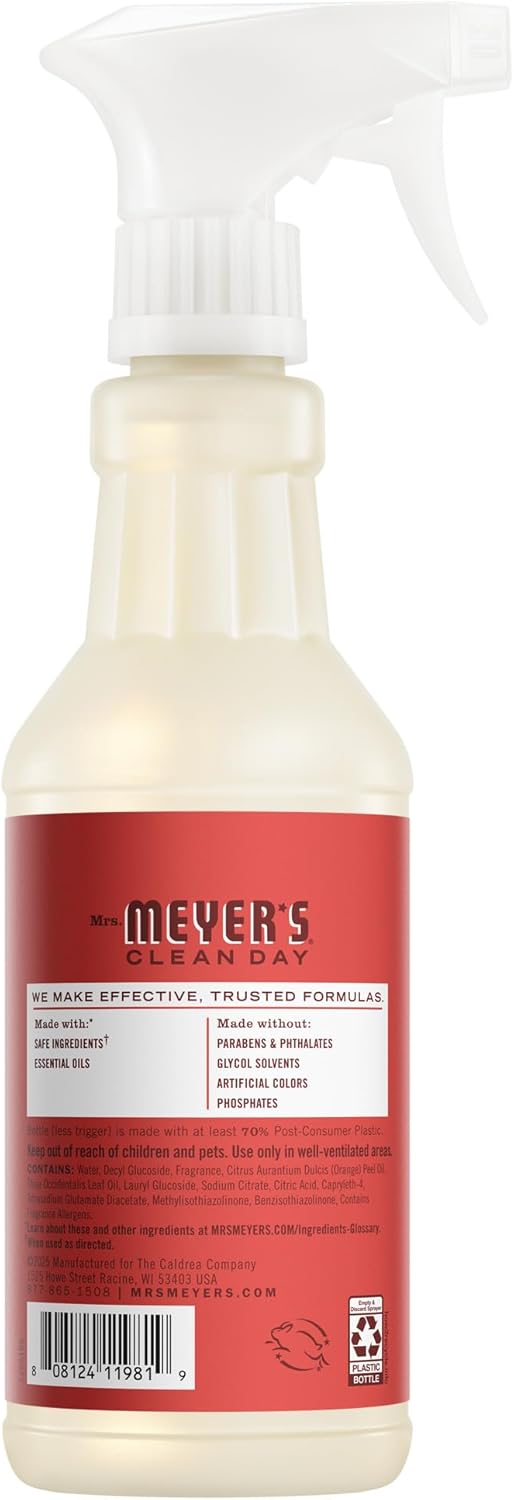 mrs. meyer's clean day multi-surface everyday cleaner, tomato vine scent, 16 fl oz bottle - 3 pack