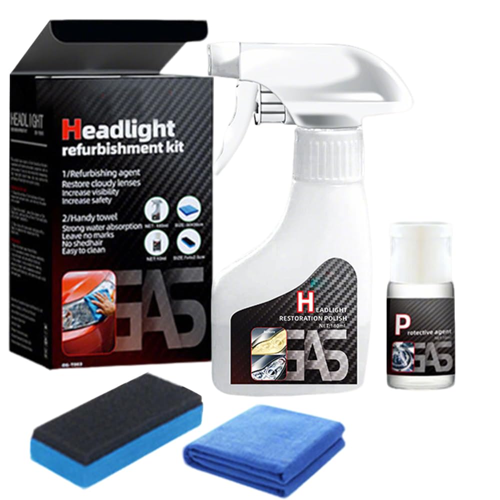 Automotive Headlamp Restoration Fluid Kit 2025 New Automotive Headlamp Restoration Fluid Oxidized Kit Multifunctional Car Headlight Polishing for