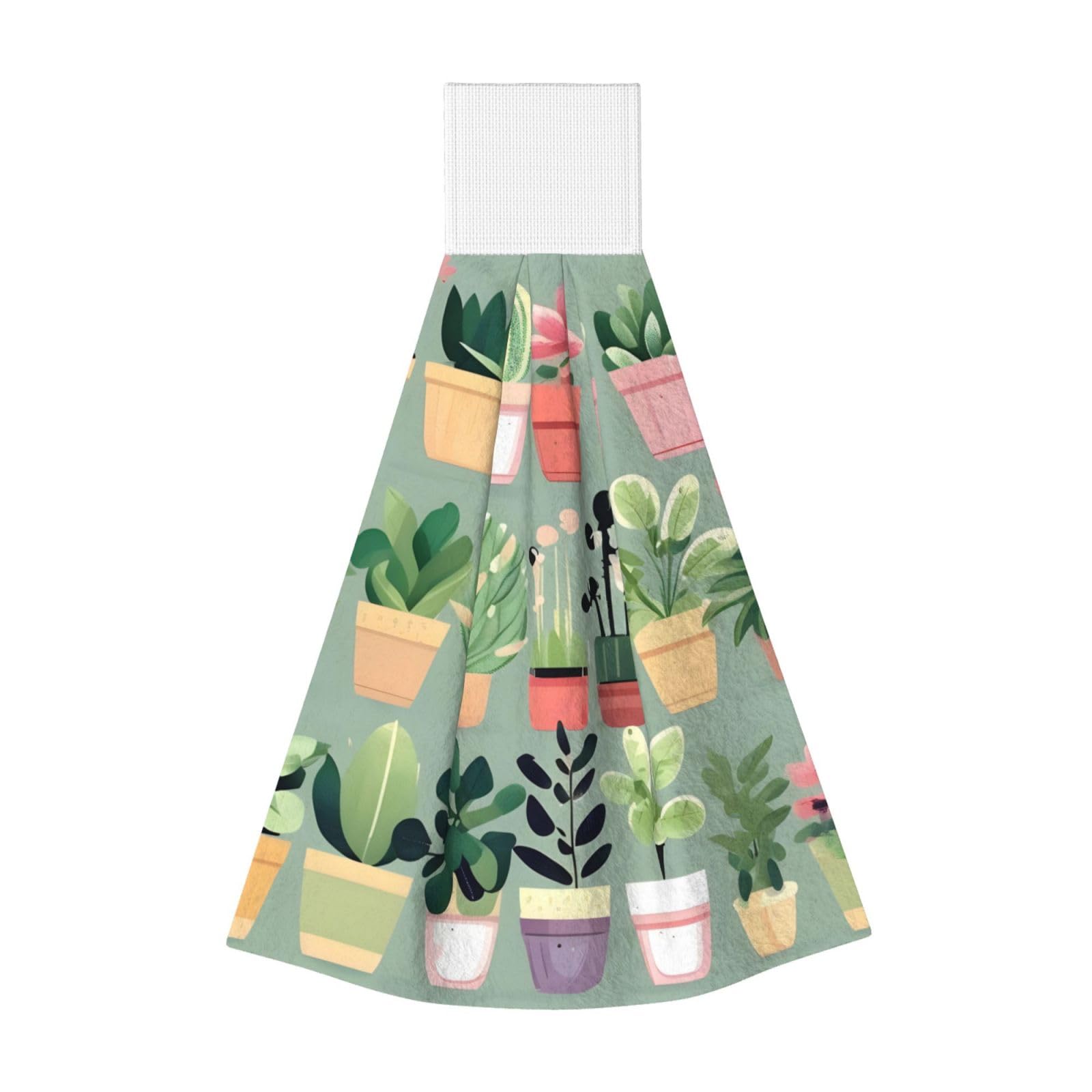 WUPngg Bonsai plant Bathroom Tie Towels/Dish Cloth,Kitchen Hanging Towel, Coral Fleece Dry Cleaning Hand Dishcloths One Size