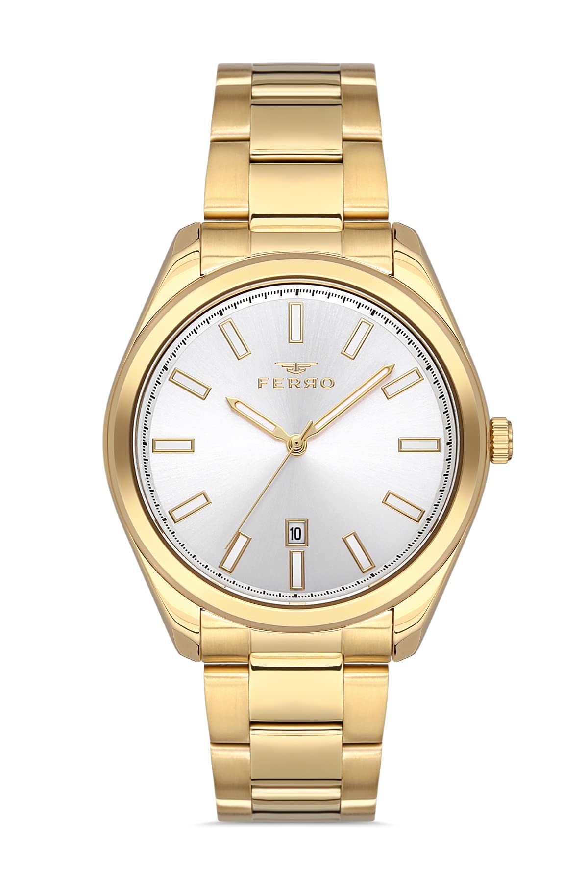 Ferro Analog Silver Dial Mens Watch-F11160A-B (B09RWL6XFP) Amazon Price History, Amazon Price Tracker