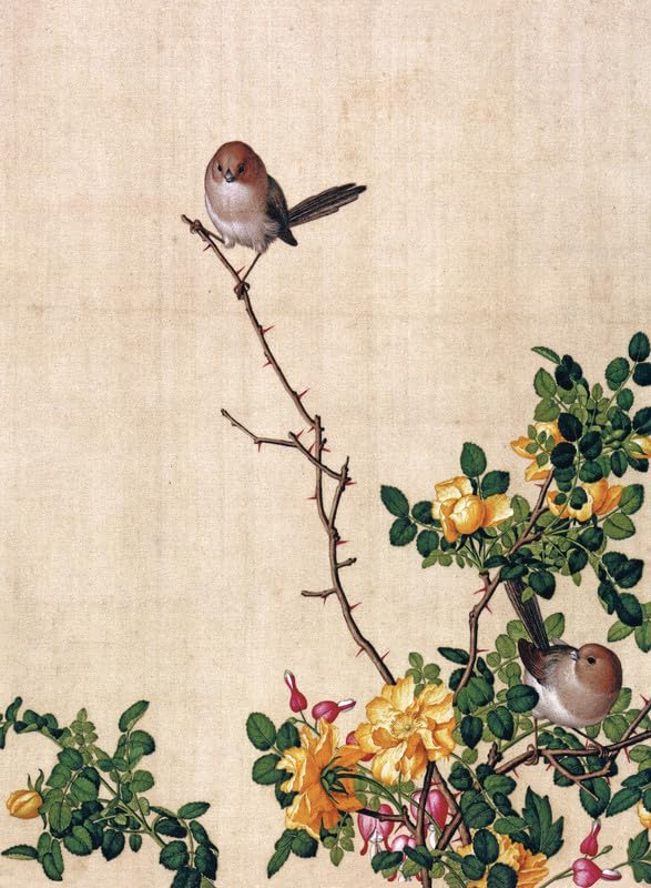 Bristlegrass Wooden Jigsaw Puzzles for Adults 1000 Pieces Chinese Qing Dynasty Old Master Giuseppe Castiglione Masterpieces of Art Rosa Xanthina and Peony Gifts Art Painting Puzzles (1000 pcs) — image 1