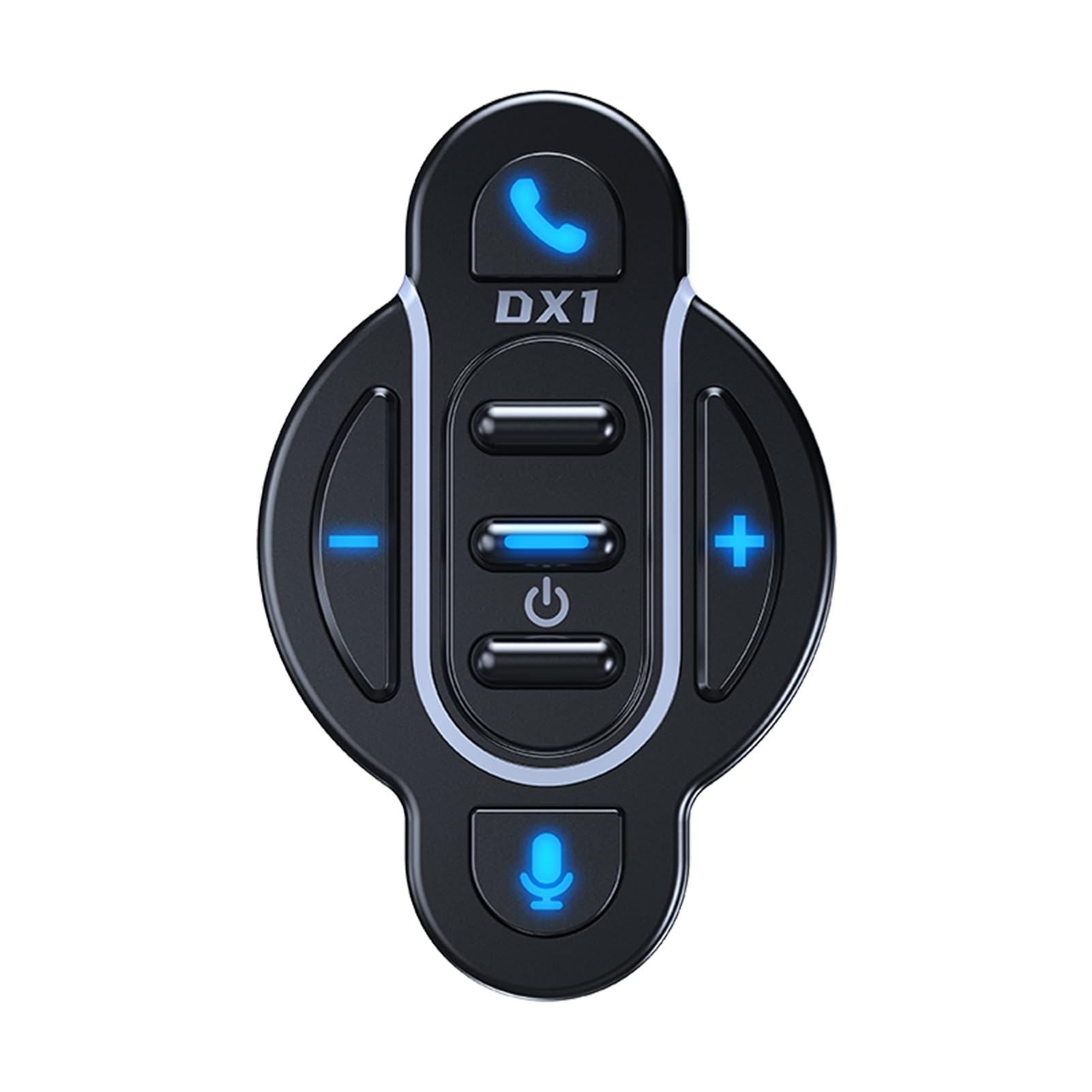 Docooler Controllore BT moto telecomando manubrio impermeabile controllore chiamata/musica assistente vocale, tasti multimediali telecomando per bicicletta elettrica moto