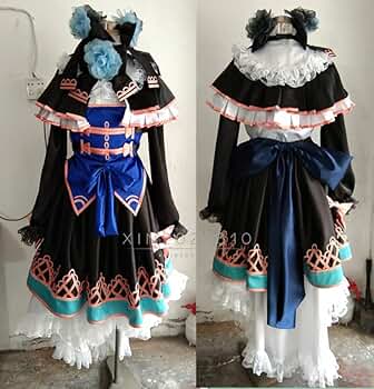 【オリジナル衣装】ちょうちょ衣装 ティカ Tika 袖あり体型カバーフレアスカートバイカラー刺繍