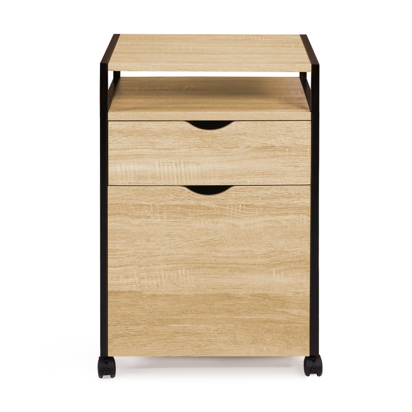 IDMarket - Caisson de Bureau Support imprimante Detroit 2 tiroirs Design Industriel