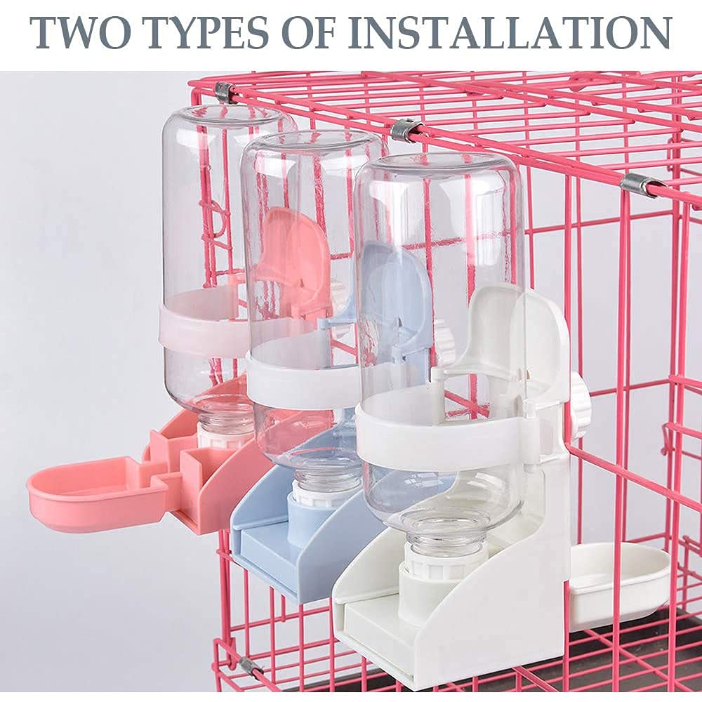 Oncpcare 2 x Wasserflasche für Kleintiere, Kaninchen-Wassernapf, Hasen-Wasserspender, automatische Meerschweinchen-Wasserflasche für Käfig, 500 ml, 2 Stück