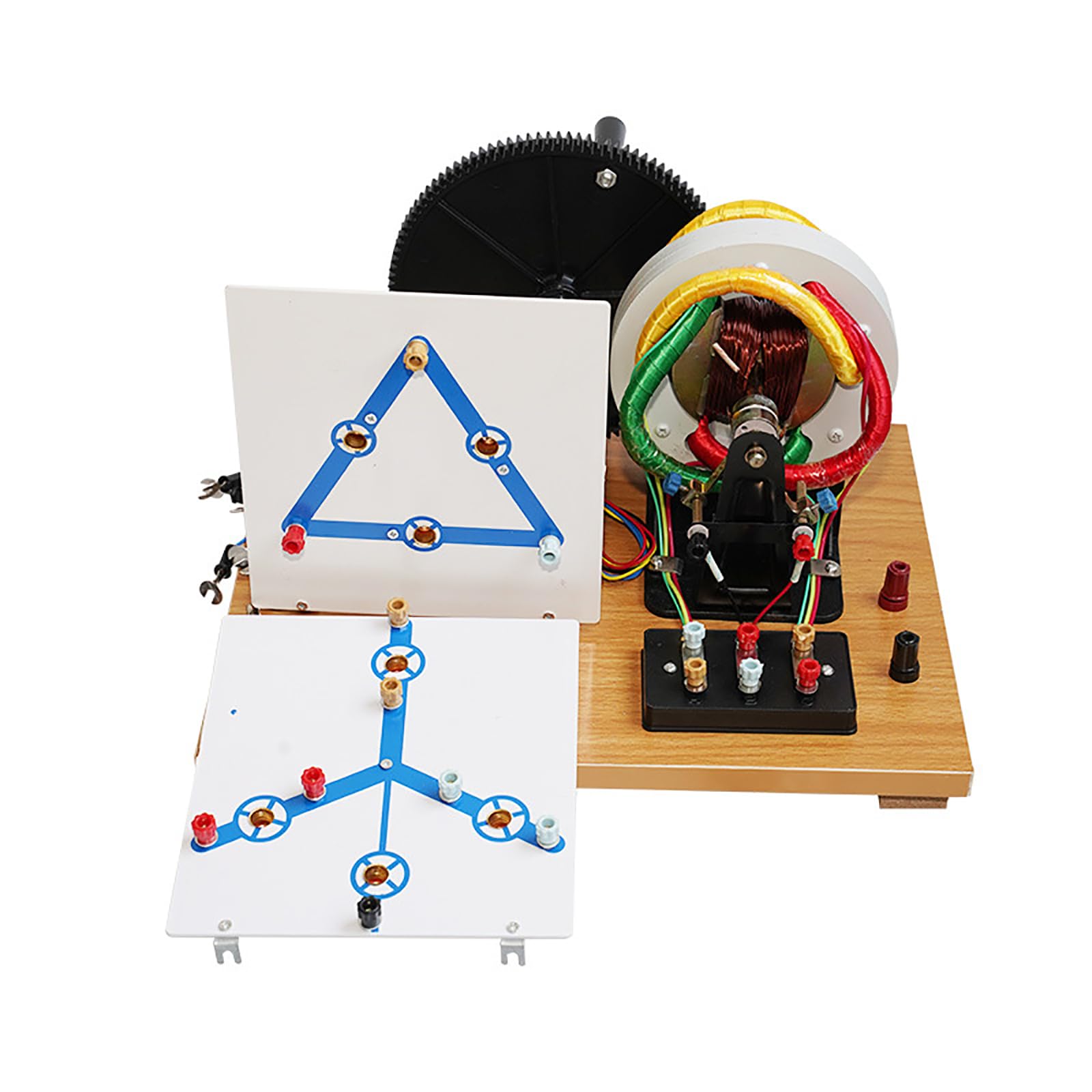 YZHYYDS Hand Cranked Three Phase AC/DC Generator Physical Model, DIY Dynamo Educational Generator Models, Observe the Operating Structure Of the Generator for Student Teaching