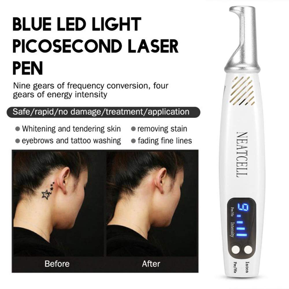 Sbiancamento Attrezzature Bellezza, Blu-ray Cicatrice Tatuaggio Rimozione Penna, Rimuovere Lentiggine Acne Scuro Grigio Marrone Melanina Bellezza Macchina Professionale Di Riparazione,White,UKplug