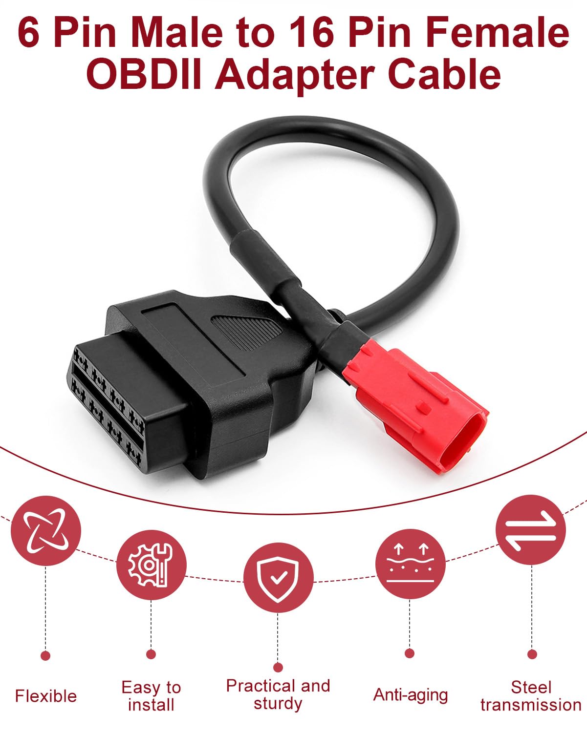 Duokon Cavo Diagnostico OBD2 A 4 Pin Per Moto Yamaha (MT10, MT09, R1, R6, Tracer, XSR, TMAX, Ecc.) - Lettore Codici Errore, ABS - 2