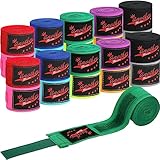 Lenwen 10 Pairs 120 Inch Boxing Wraps Bulk Mexican Style Hand Wraps Boxing Gloves Muay Thai MMA Boxing Hand Wraps for Men Women and Youth
