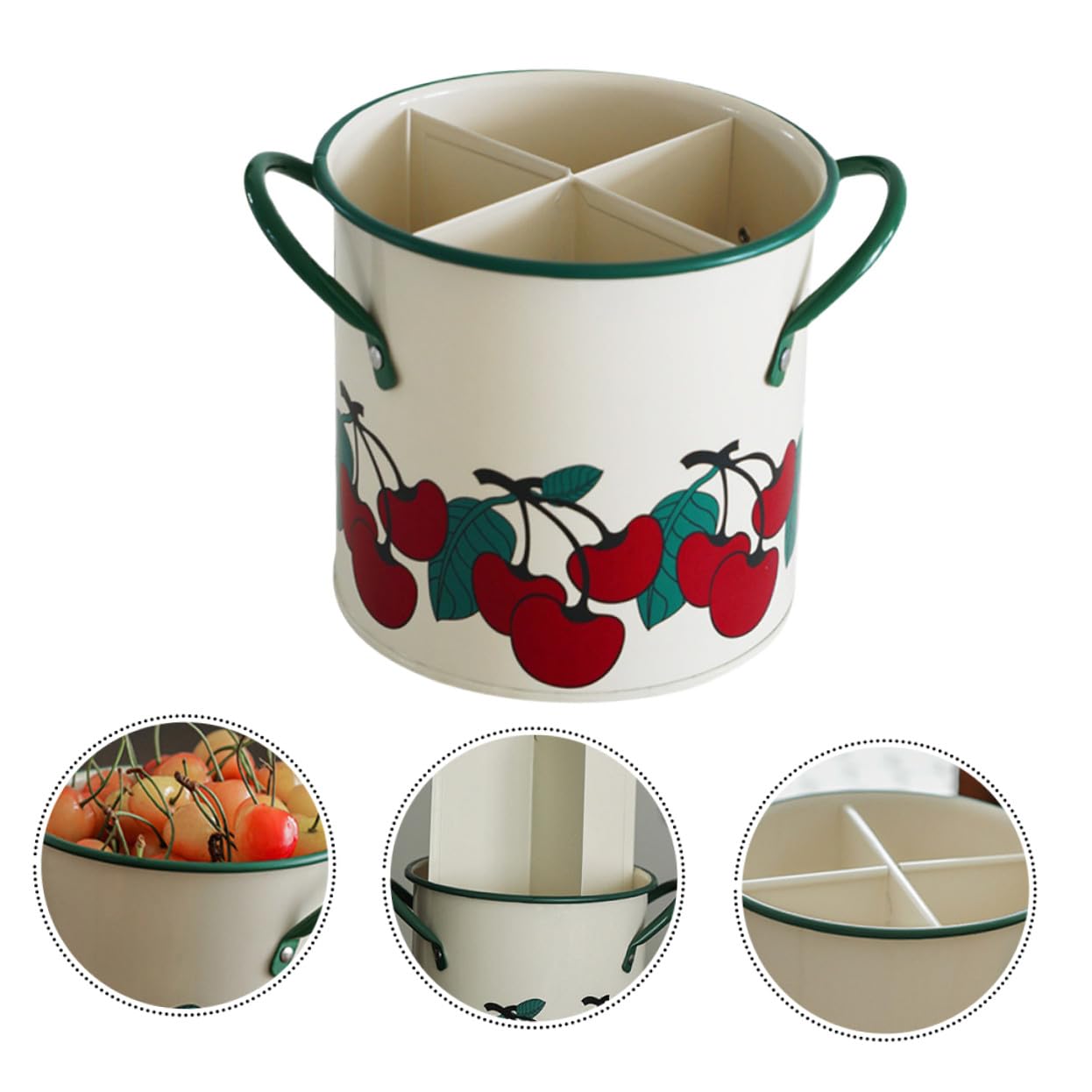 Cabilock Organisateur Vaisselle Multifonction avec Compartiments Seau de Rangement Léger pour Couverts Baguettes et Ustensiles de Cuisine Aide Rangement Compact et Facile à Nettoyer