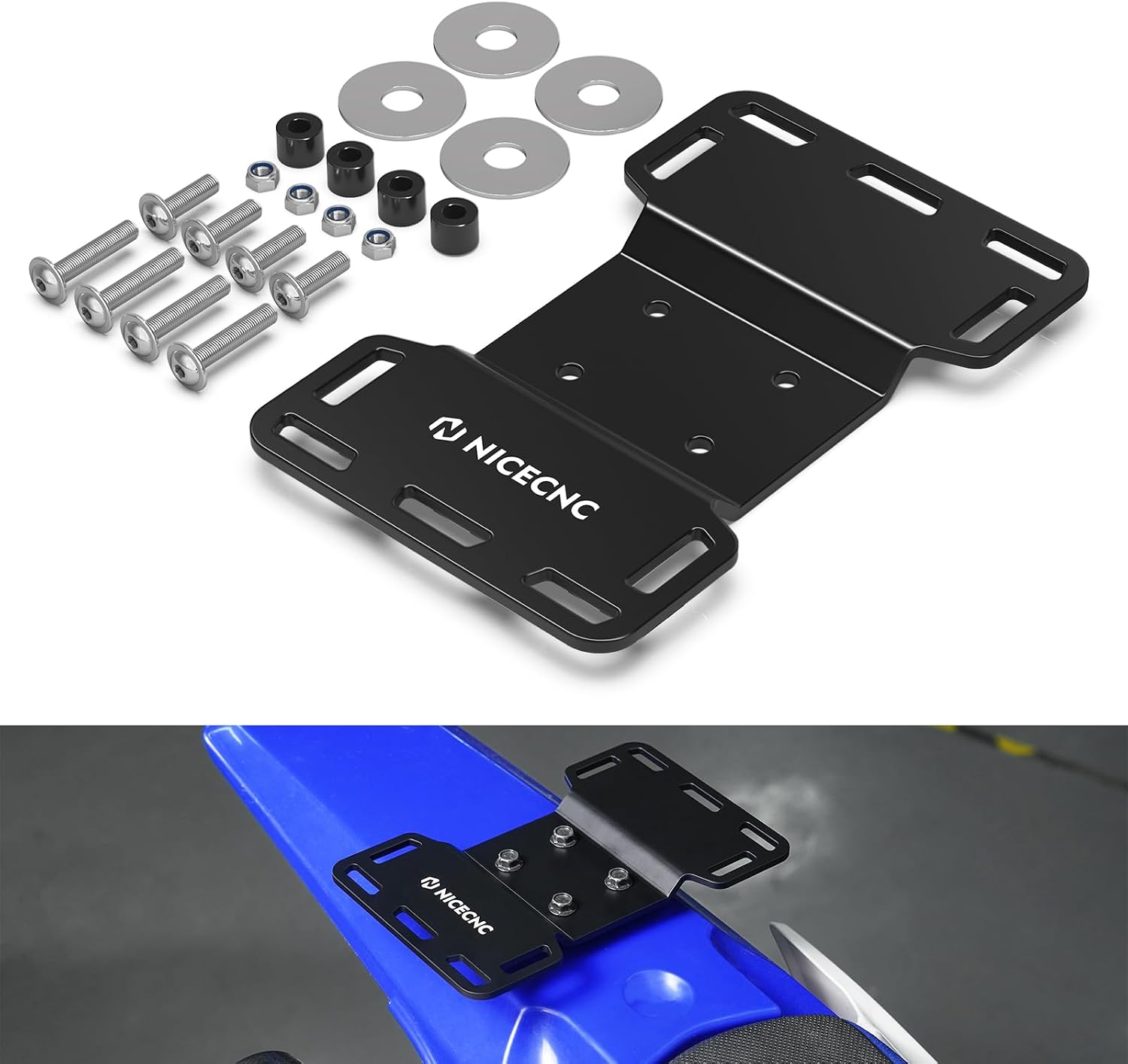 NICECNC Universal Tail Rack Rear Luggage Rack Compatible with KTM 125-530 SX/SX-F/EXC/EXC TPI/EXC-F/XC/XC-F/XC-W/XC-W TPI/XCF-W 2004- Compatible with Honda CR CRF CRFX 125 250 450 See Fitment