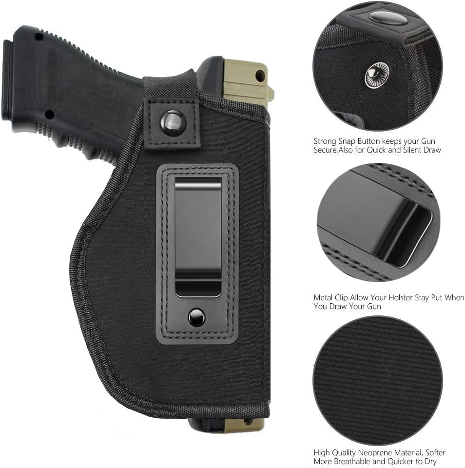 TACwolf Holster Magazine Pouch for IWB Concealed Carry Inside Universal Fits Springfield Armory XD XDM Glock 19 17 26 27 43 S&W M&P Shield 9/40 1911 Taurus PT111 G2 Sig Sauer Ruger