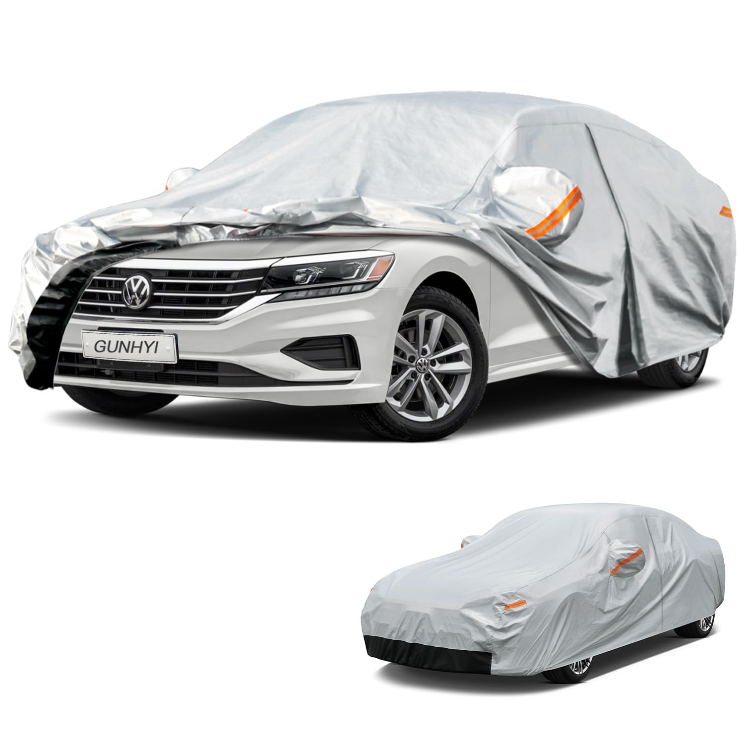 GUNHYI 6 Layers Car Cover Custom Fit Volkswagen Passat (1996-2026) Waterproof All Weather, Heavy Duty Outdoor Snow Sun Rain Uv Protection (Ships from US Warehouse, Delivery 3-8 Days)