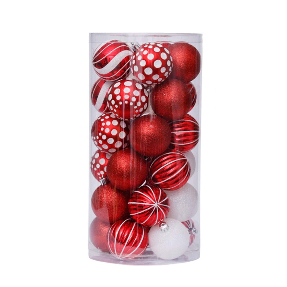 Weihnachtskugeln Gadget Set Christbaumschmuck Kugel Familie Festival Hochzeit Treffen Zusammen Zubehör bruchsicher (30 Stück) 6 cm, 1