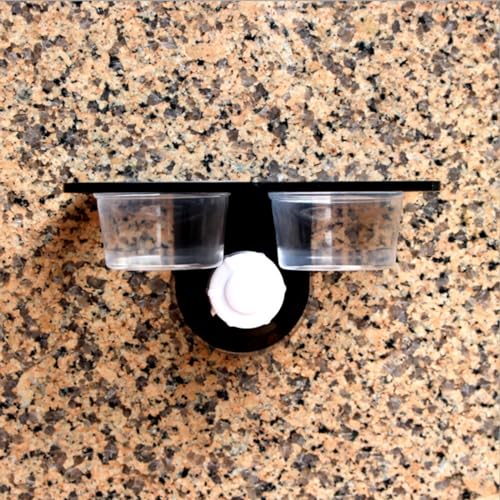 JVHLOV 2PCS Reptile Feeder, Reptilien Futternapf Saugnapf Plastik Wasser- und Futternapf, Anti-Flucht Eidechsen Futterschale, für Eidechse, Chamäleon, Skorpion, Gecko, Leguan