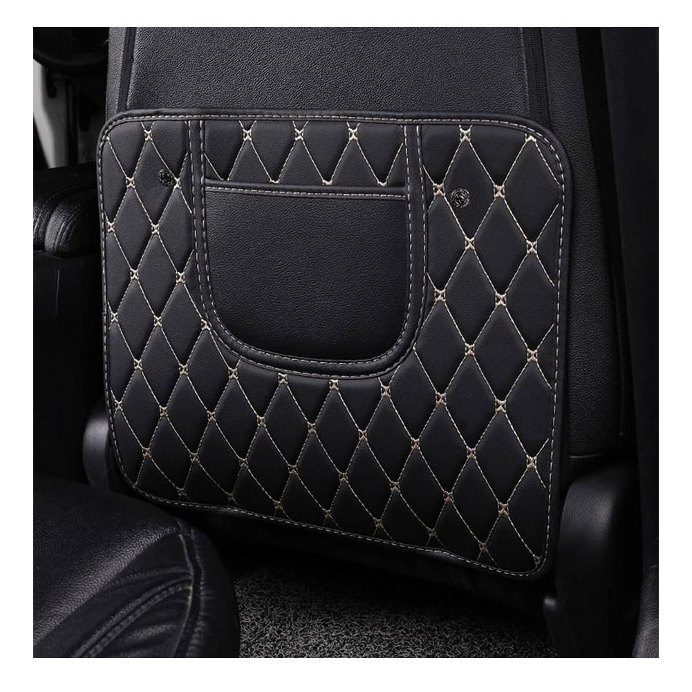 MAJHER 2 Piezas Coche Protector De Respaldo Asiento para Explorer/Fiesta/Focus, Cuero Alfombrillas Antipatadas con Bolsillo Antisuciedad Accesorios,s