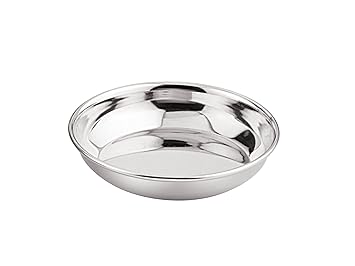 Neelam Stainless Steel 5.5 22G PRM Halwa Plate, 11 cm, Silver