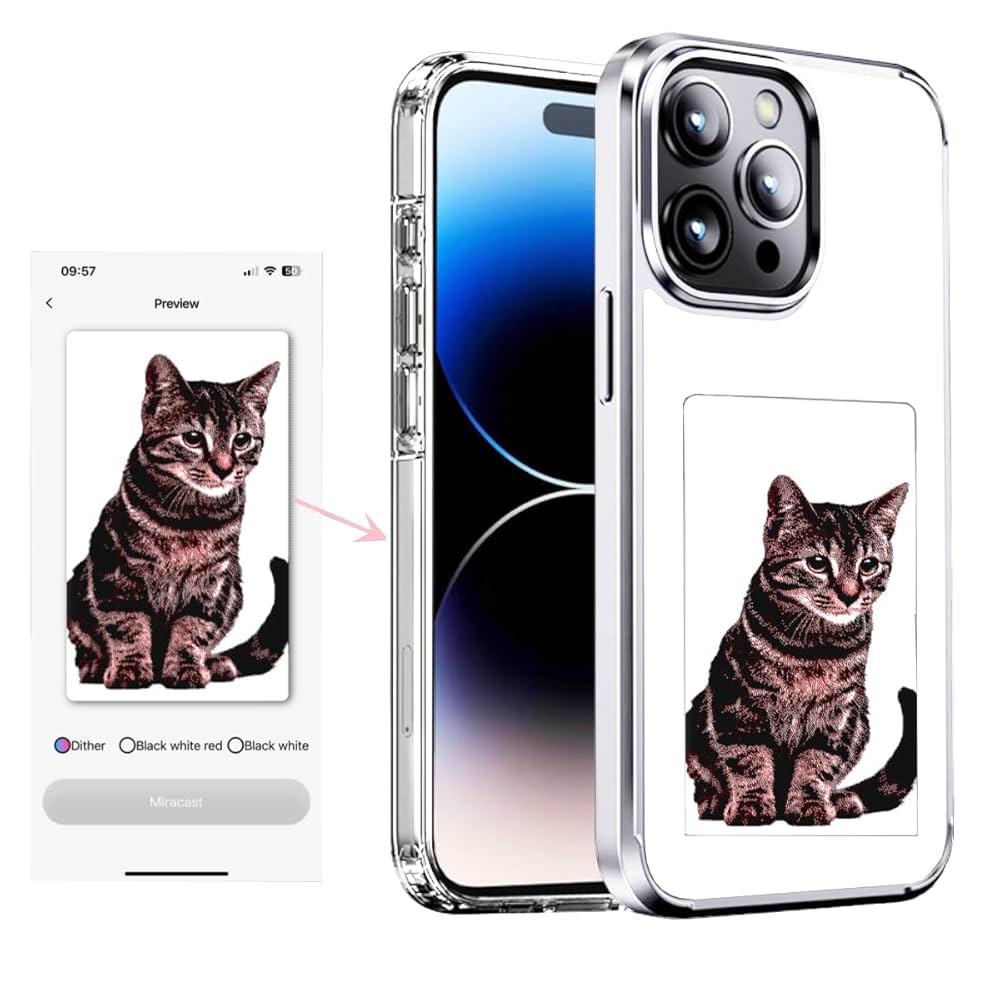 Amazon.com: KSOPUERT Ink Screen Display Phone Case fit for