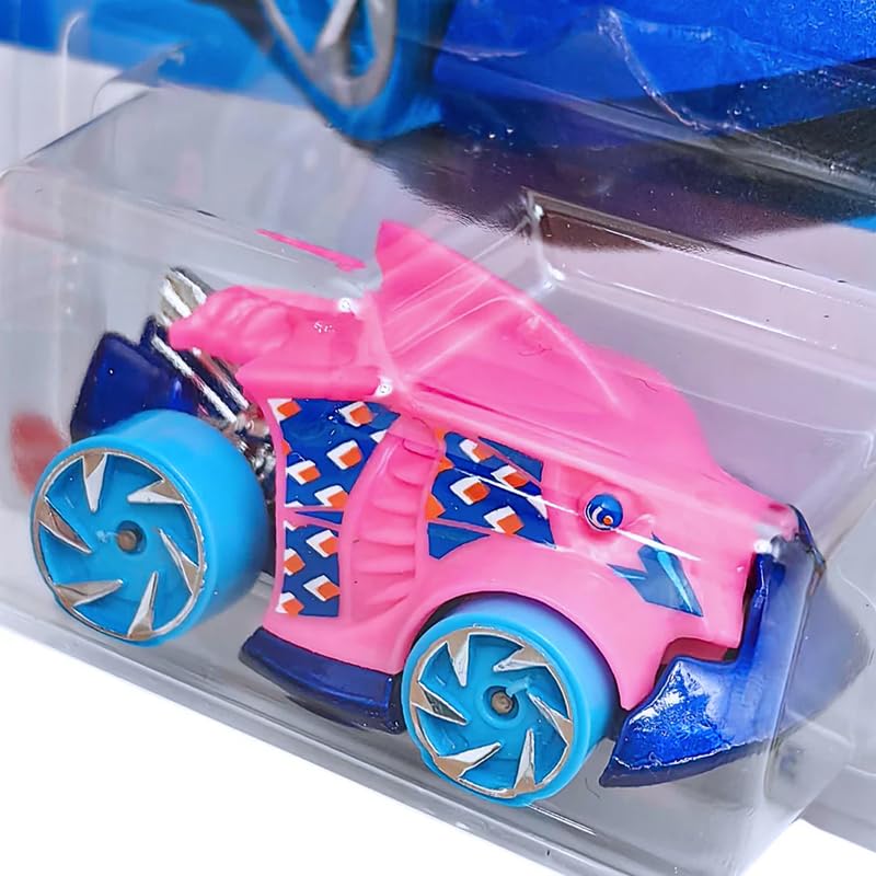 Image of Hot Wheels Let's Race Netlix Piranha Terror HW Mega Bite for Ages 3 and Up (Pink)
