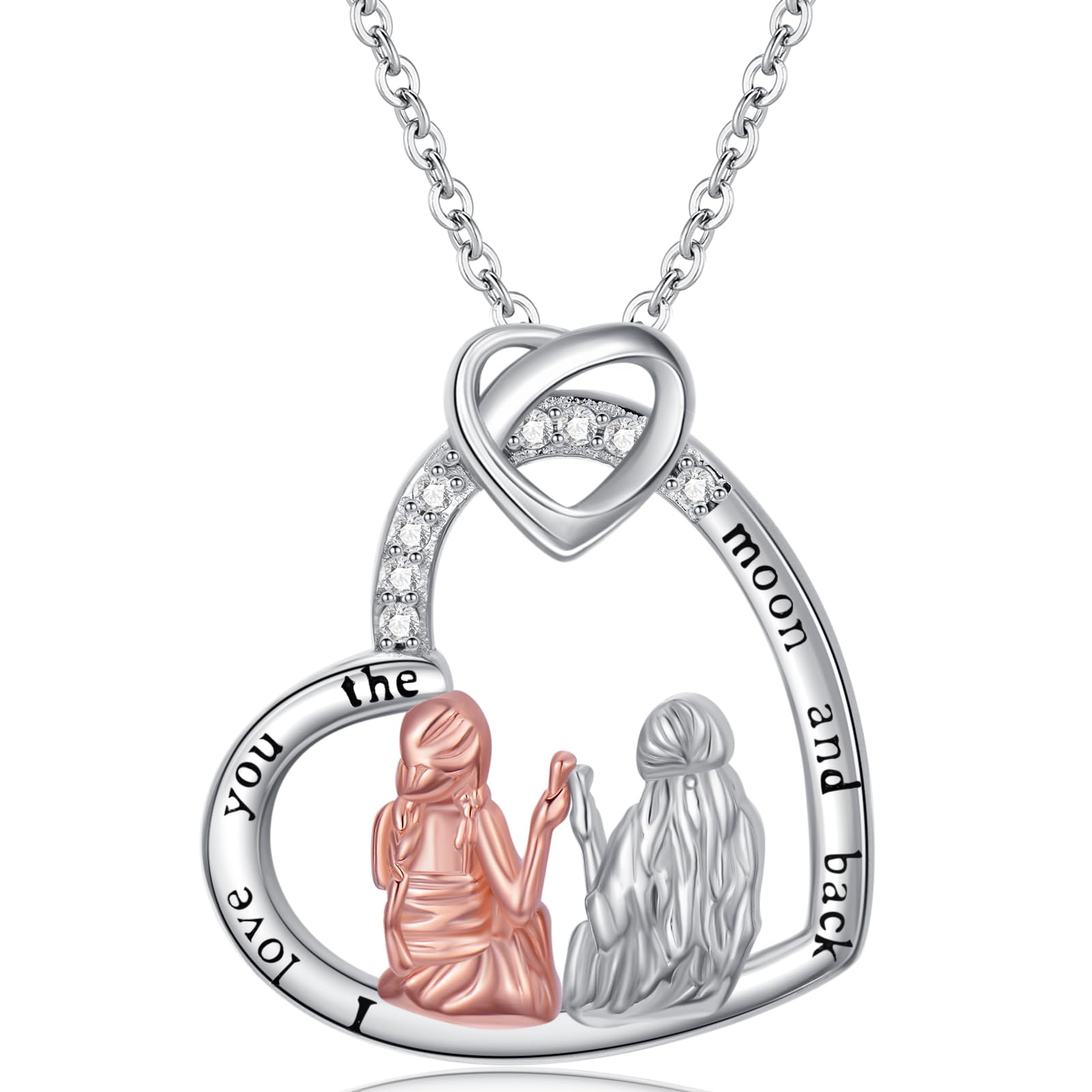 POTOPYY Sister Gifts from Borther/Sisters 925 Sterling Silver Sisters Necklace, Always My Sister Forever My Friend