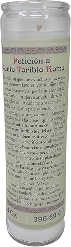 Miniatura 4 de veladora de rezo Santo toribio Romo Patrono de los inmigrantes oración en español al reverso veladora blanca sin aroma