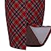 HOMEYEE Women's Vintage Tartan Wear to Work Bodycon Dress B267 (L, Red)