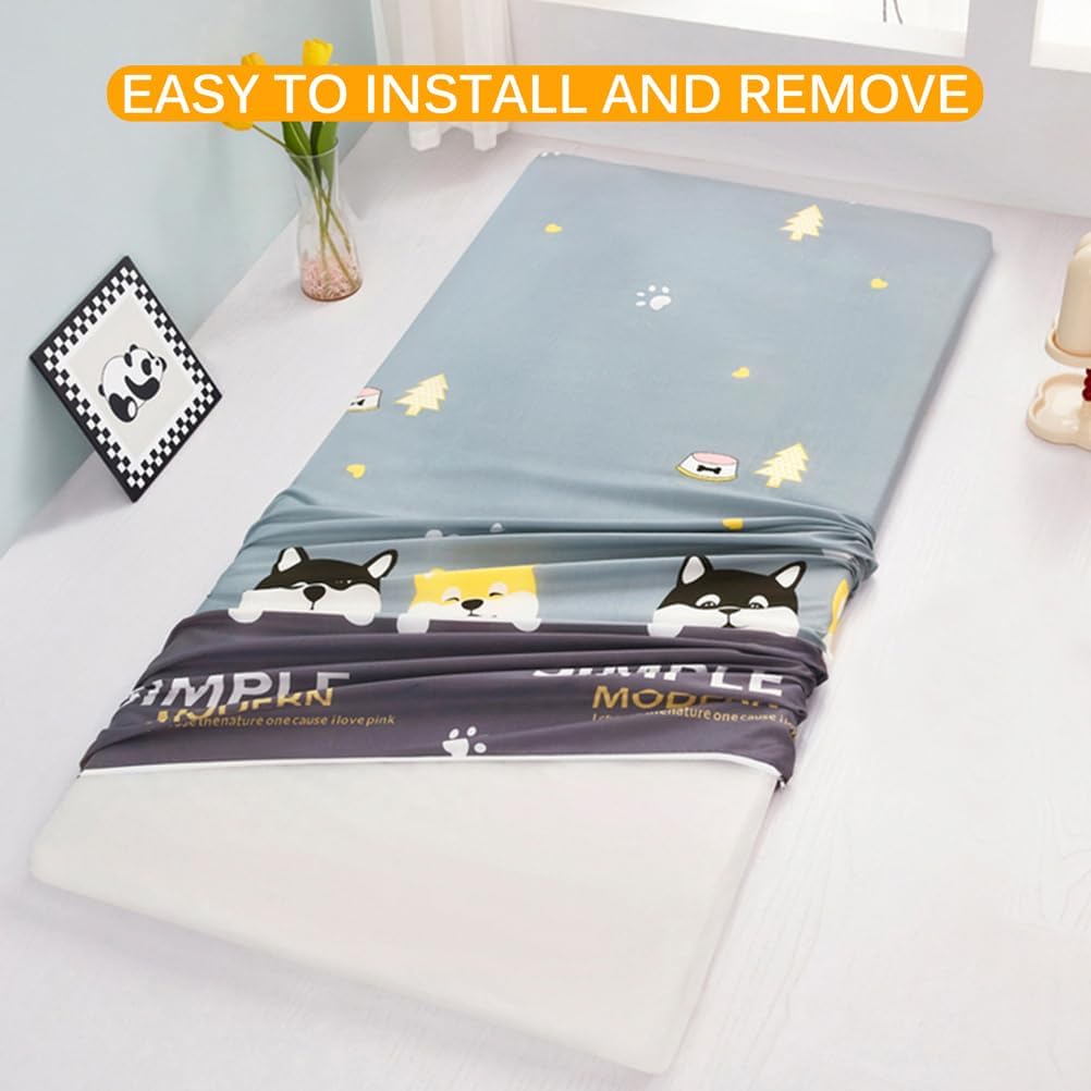 C,90x200cm,LDLCYCN Futon Mattress Cover with Zipper Traditional Japanese Floor Mattress Cover Queen King Size Tatami Mattress Protective Cover Mattress Protector Soft Futon Slipcover