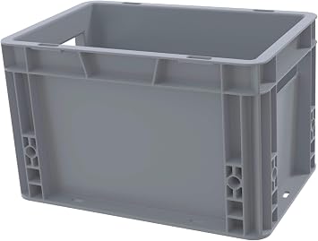 Solent Plastics Recycled Plastic ECO Euro Plastic Stacking Industrial Storage Containers Boxes Crates! 7 Litre - 30 x 20 x 19cm