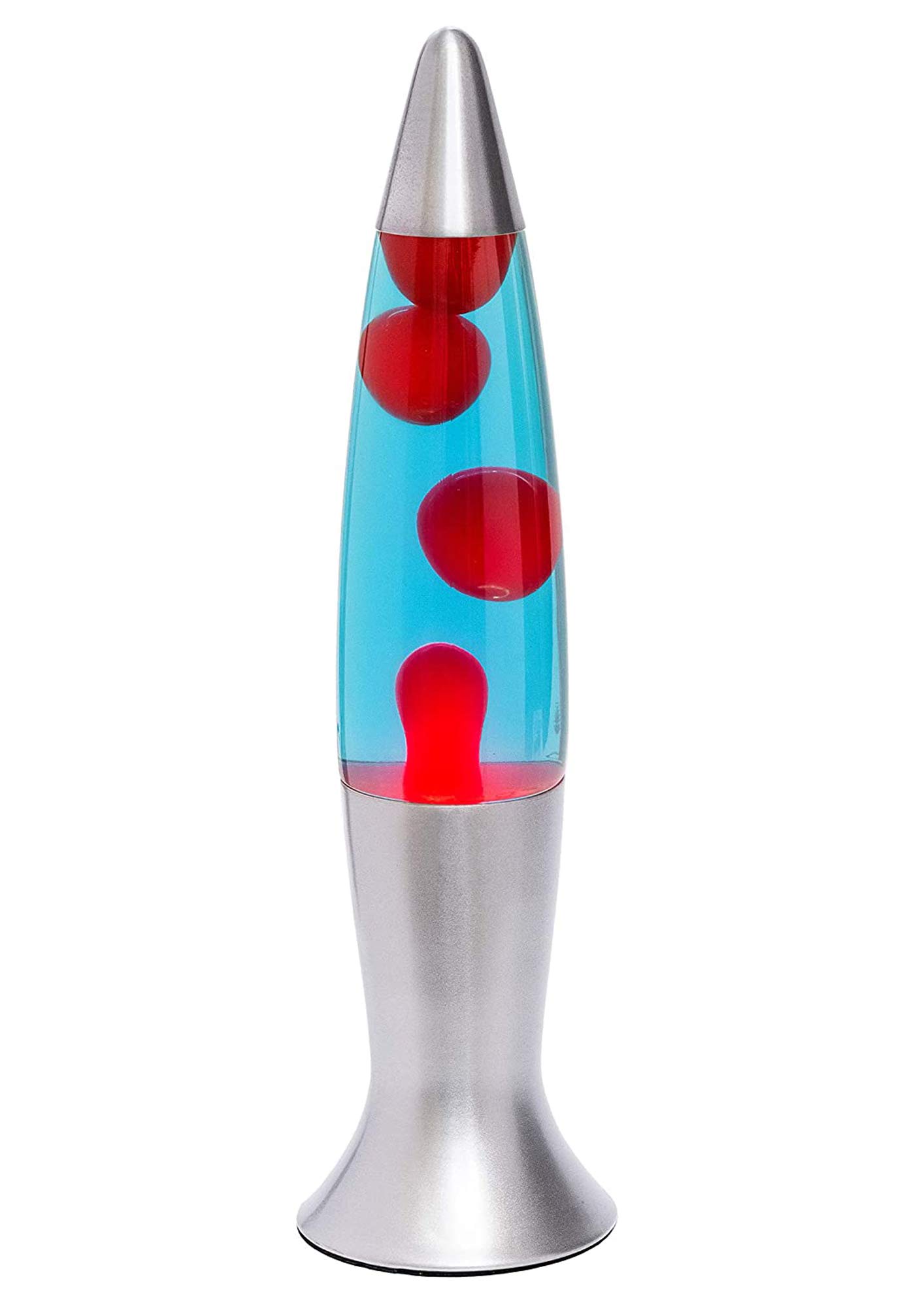 G&S Lampe à Lave, Modèle Ogive Bleu et Rouge, H 40 cm