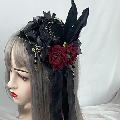 Amazon Co Jp 小帽子 暗黒 羽 ロリータアクセサリー 髪飾り 薔薇 チェイン ローズ リボン レース ゴシック ゴスロリ 可愛い Lolita 洋装 仮装 コスプレ 花丸 クリップ パーティー 茶話会 蝶結び 吸血鬼 黒 青 赤 ホビー Amazon Co Jp 小帽子 暗黒 羽 ロリータアクセサリー 髪飾り 薔薇 チェイン ローズ リボン レース ゴシック ゴスロリ 可愛い Lolita 洋装 仮装 コスプレ 花丸 クリップ パーティー 茶話会 蝶結び 吸血鬼 黒 青 赤 ホビー