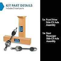 Vista 31 de TRQ Juego de conjunto de eje de transmisión CV delantero para conductor y pasajero, 2 piezas, compatible con Ford Explorer 4WD 95-01, Explorer AWD