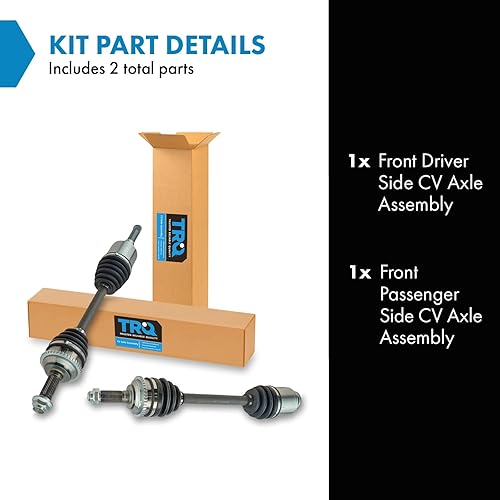 Miniatura 31 de TRQ Juego de conjunto de eje de transmisión CV delantero para conductor y pasajero, 2 piezas, compatible con Ford Explorer 4WD 95-01, Explorer AWD