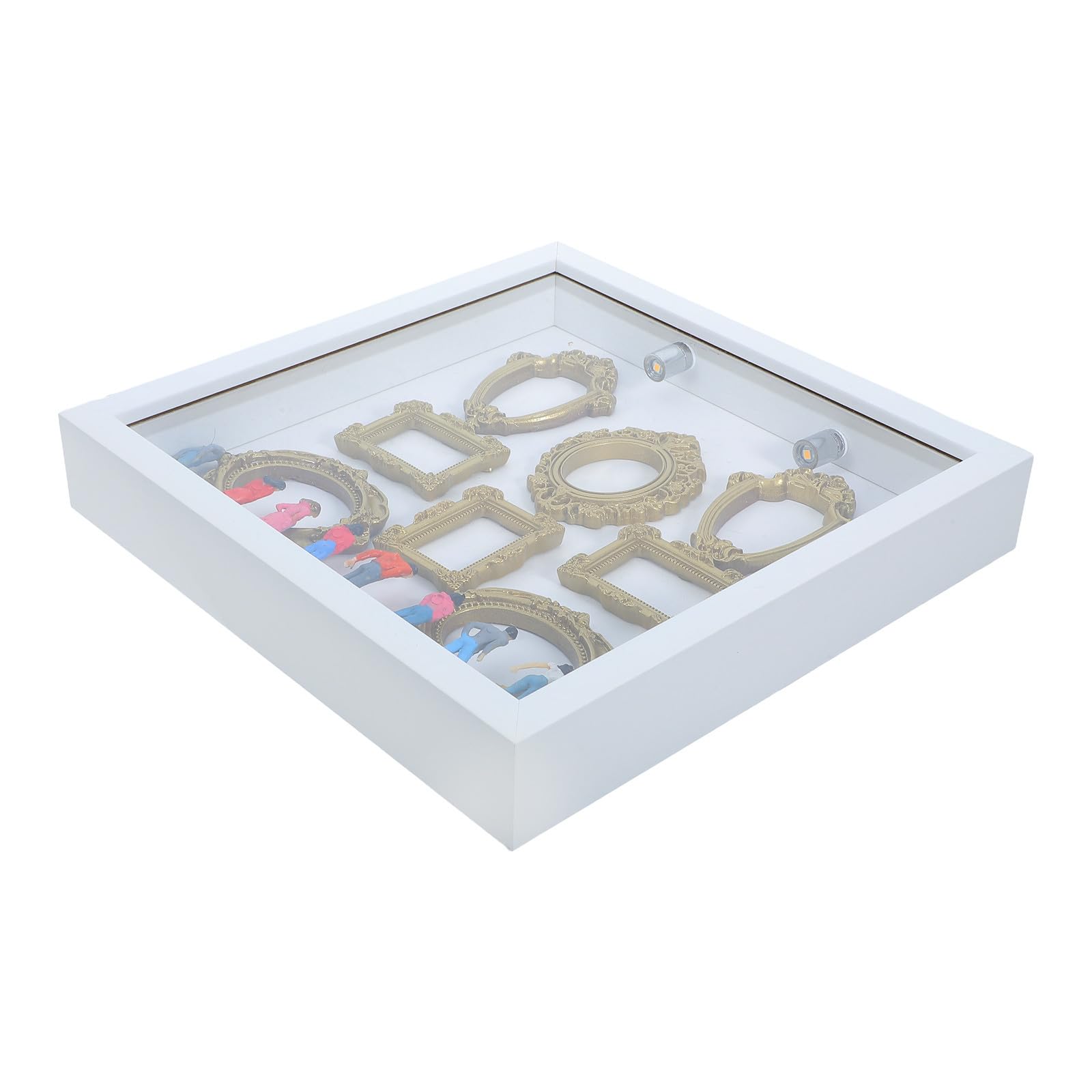 Marco de Caja de Sombra DIY Mini Galería Blanco para Bodas y Hogar