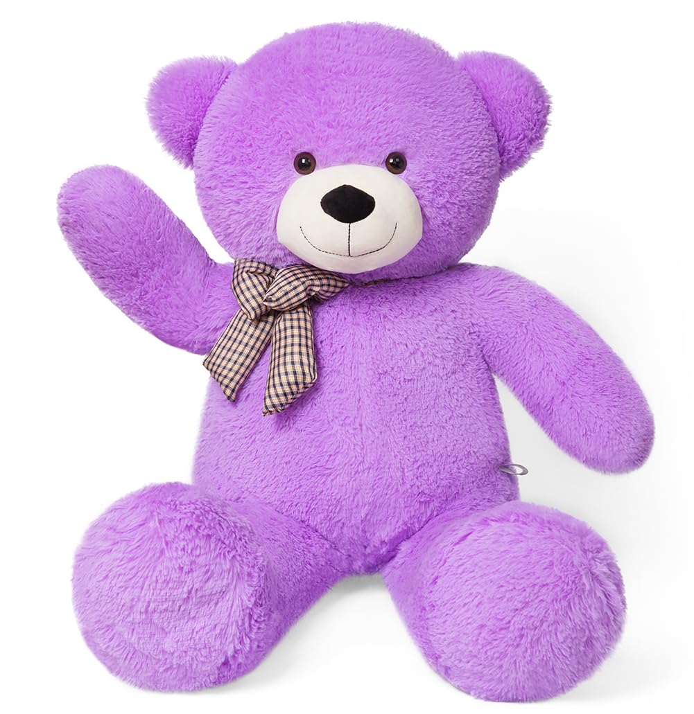 YunNasi Orso di Peluche Enorme Morbido Orsacchiotto Gigante Peluche Giganti XL (100cm, Viola)