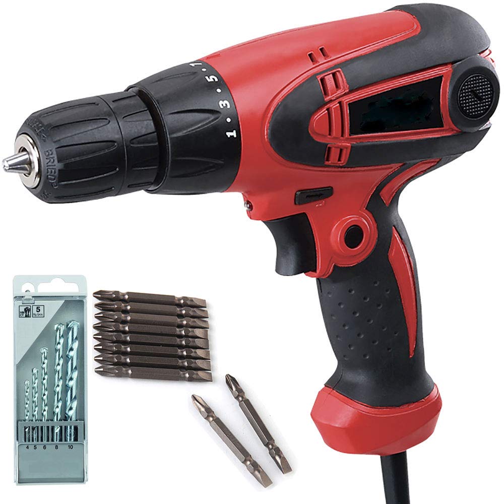 MLD Powerful Electric Screwdriver 10mm Drill Machine Reverse Forward and Torque Adjustment Facility With PH2(+/-) 10pcs Bits and 5 pcs drill bit set (10 mm/350w/750 Rpm/230v/Multicolor/Plastic) (B09H5RV6LF) Amazon Price History, Amazon Price Tracker