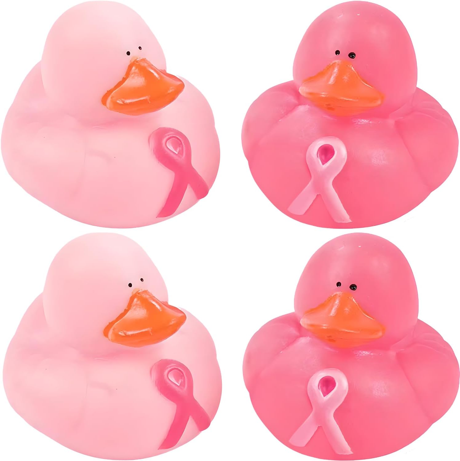 Fun Express Awareness Pink Ribbon Rubber Ducks - 4 Pieces
