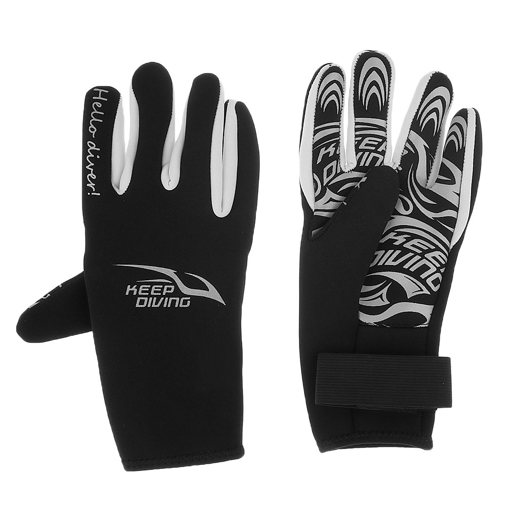 Tauchhandschuhe für Erwachsene, 3 mm, Neopren, bedruckt, rutschfest, Größe M, 1 Paar