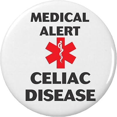 Medical Alert â€“ Celiac Disease 1.25â€ Pinback Button Pin Health Symbol