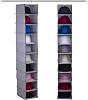 GRANDAN Hat Rack with Upgrade Metal Hooks, 10 Shelf Hanging Closet Hats Organizer for Baseball Caps, Easy Hat Holder Gray